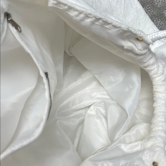 White terry cloth Tote beach Bag - Picture 6 of 7